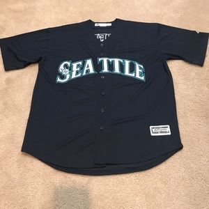 Ken Griffey Jr Seattle Mariners Jersey Mens XL 1990’s Dark Blue